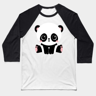 Cute Seated Panda Baseball T-Shirt